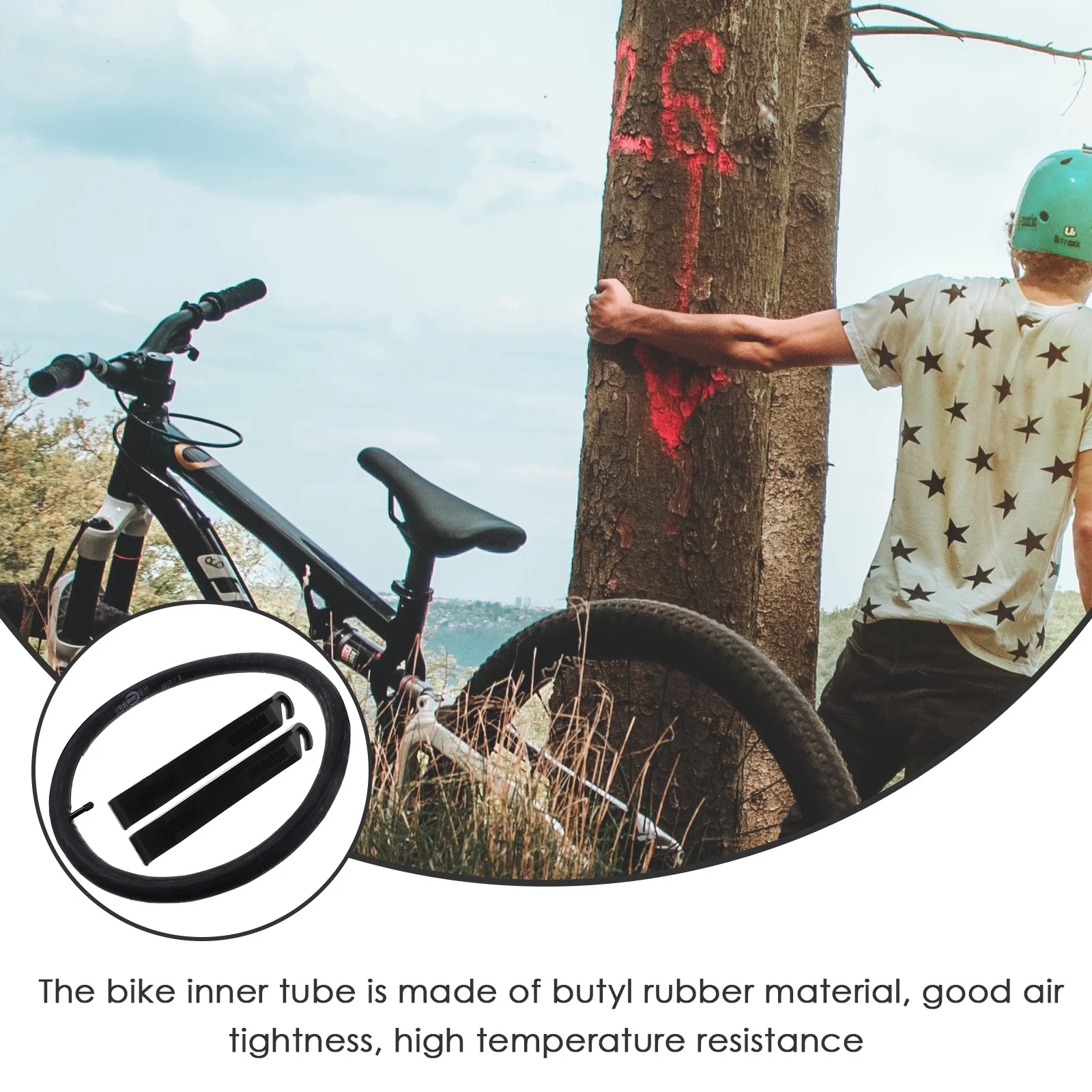 1 حزمة مجموعة الأنبوب الداخلي للدراجة أنابيب إصلاح صمام مطاطي بوتيل عتلات الإطارات متضمنة عجلات دراجة مناسبة خدمة طويلة #2