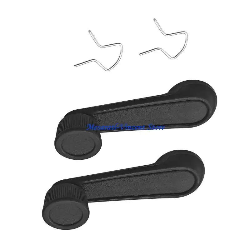 A70F Nylon Manual Window Crank Handle Pair with Ribbed Knob Grip Use 692600102000