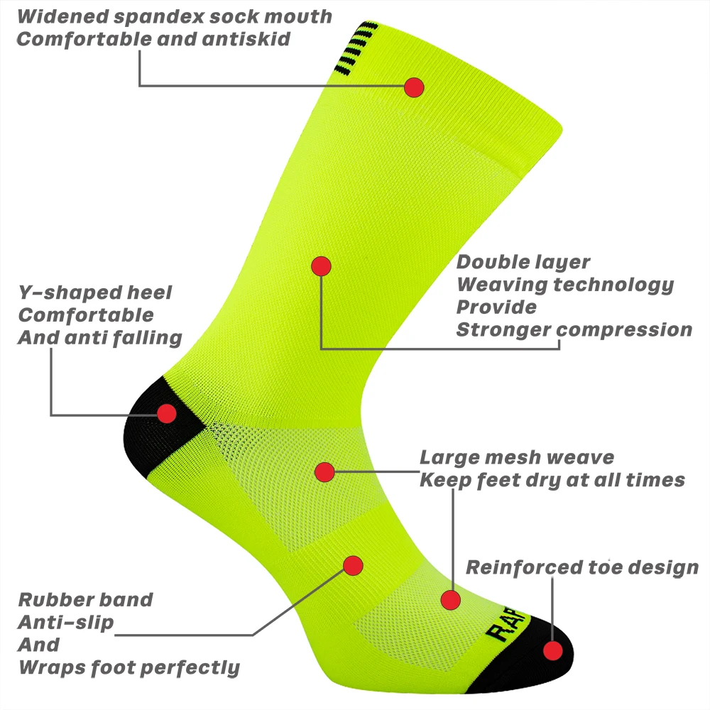 Calcetines de calidad para hombre y mujer, medias profesionales de ciclismo para equipo alto, calcetines transpirables para bicicleta, ropa deportiva para exteriores, calcetines de carreras 2021