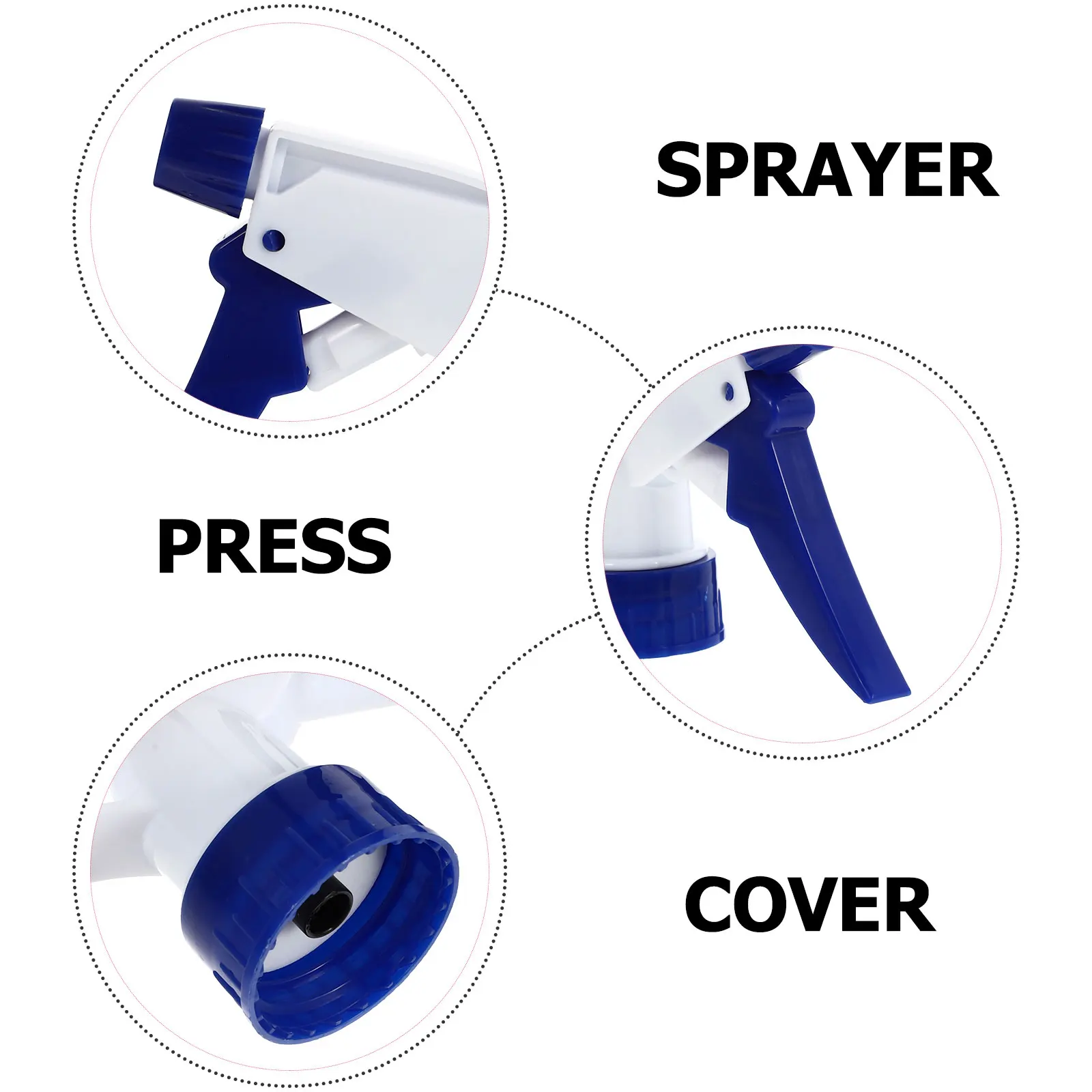 

Trigger Nozzle Sprayer Plants Bottle Replacement Heads Metal Plastic for Bottles Travel