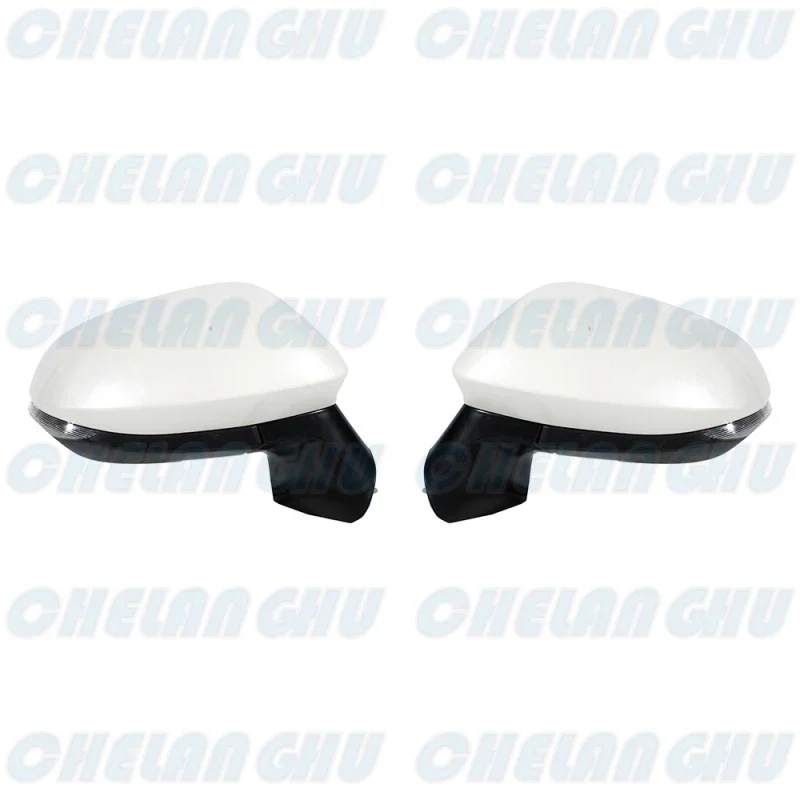 For Toyota Corolla 2020 2021 2022 us version 1 Pair 6 Pins Pearl White Painted Heated Power Adjust Rear View Mirror Assembly