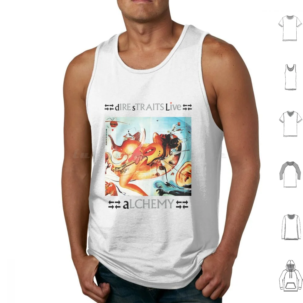 Vintage Dire Straits Alchemy Tank Tops Print Cotton Dire Straits Brothers In Arms Strait Money For Nothing Mark Knopfler
