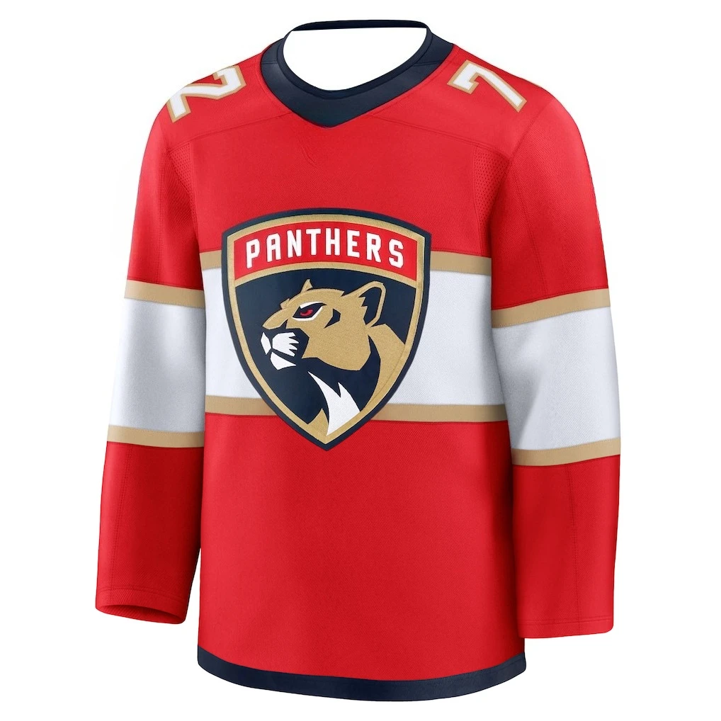Hockey Jersey - Red with White/Navy/Gold Accents Authentic Athletic Style Must-Have Jersey for Fans & Collectors 3d HD Prints