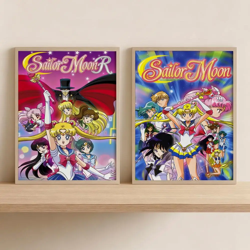 S-Sailor Moon Anime Painting Calligraphy Canvas Wall Art for Bedroom & Living Room Decor | Home Gift Painting