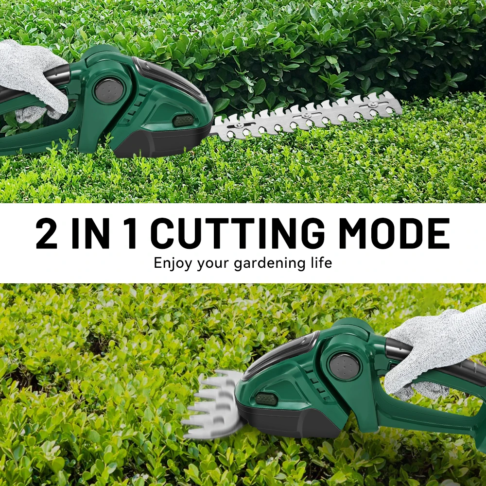 20000 RPM 2 IN 1 Electric Hedge Trimmer Grass Scissors Lawn Mower Garden Shrub Pruning Hedge Pruner Tool For Makita 18V Battery