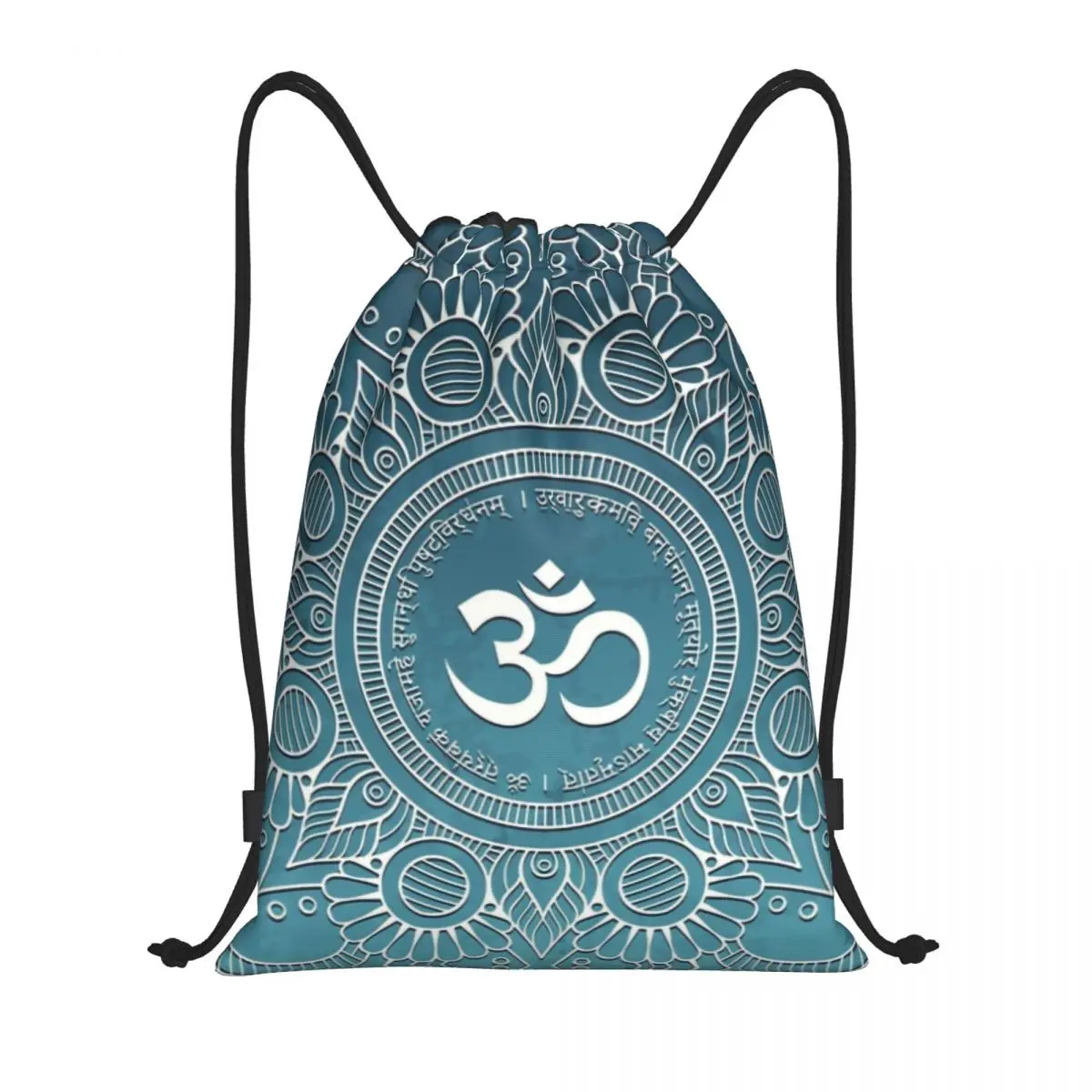 

Maha Mrityunjaya Mantra Drawstring Bags Women Men Foldable Gym Sports Sackpack Om Yoga Mandala Buddhism Aum Training Backpacks