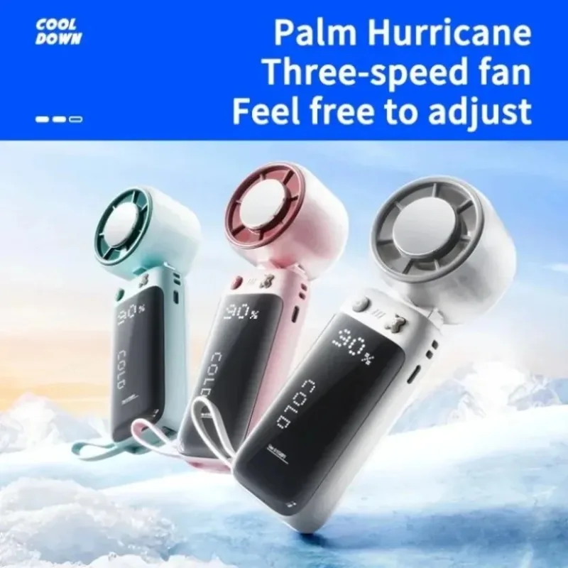 Portable Power Bank 5000mAh Built-in Cable Digital Display Fast Charging Mini Capsule for iPhone Android Phone Outdoor Travel FX