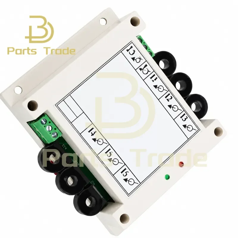 for 6 Channels Perforated AC Power Measurement 24-bit 30A High Speed Current Frequency RS485 Modbus-RTU