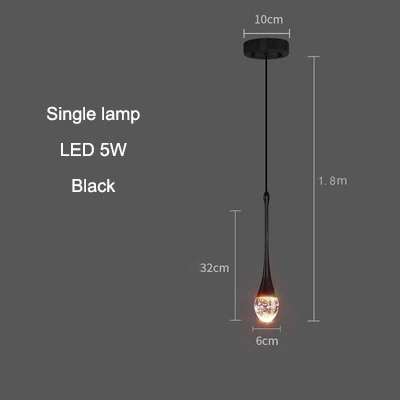 Nordic Kristallen Plafond Hanglamp Slaapkamer Bar Restaurant Cafe Hanglamp Keuken Woonkamer Home Decoratie Bedlampje