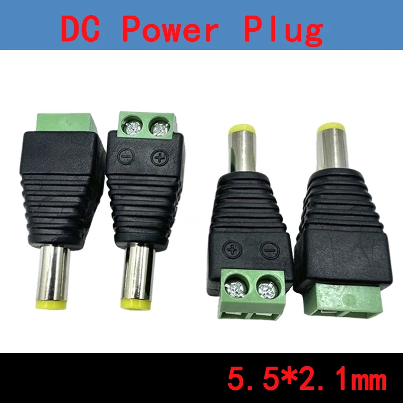 

4/10/40Pcs DC Power Plug Adapter with 2.1*5.5mm Jack for Camera LED Light & TV Power Links