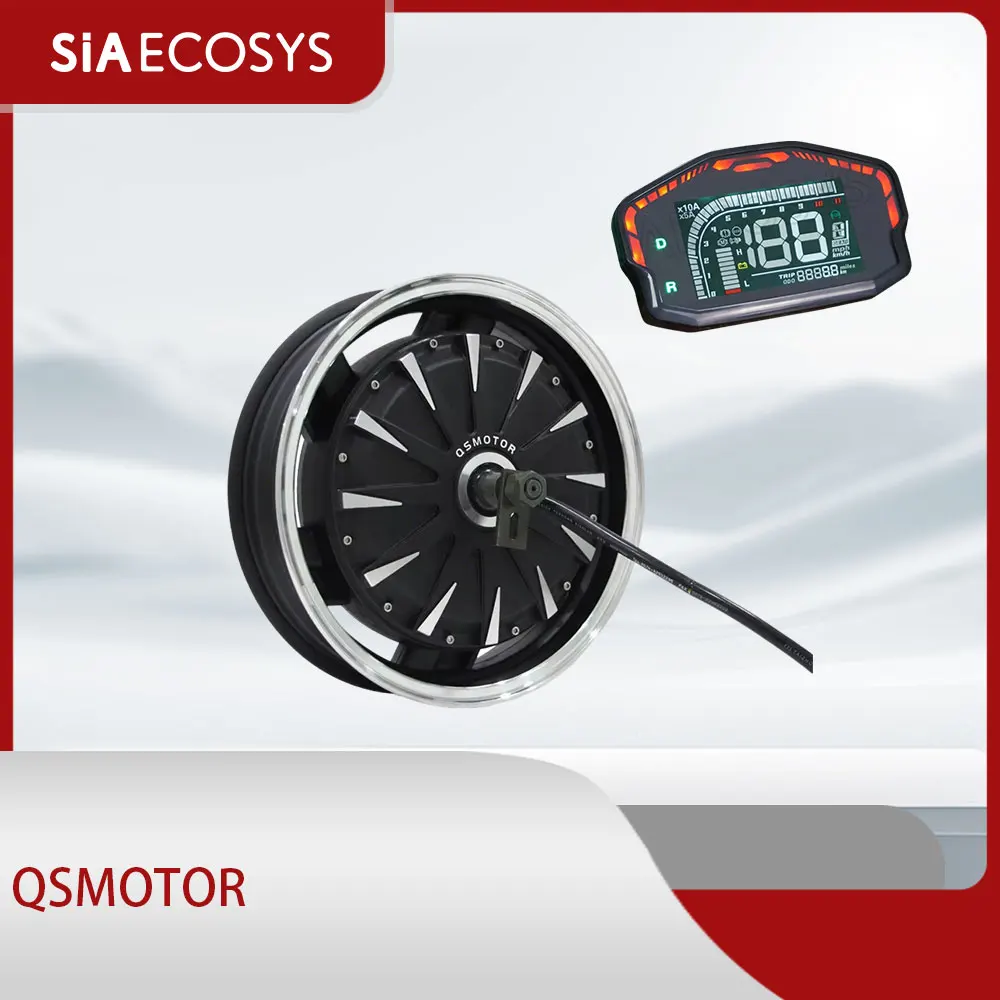 

QSMOTOR 12inch 2000W 72V 65kph Hub Motor with EM72100 Controller Kits for Scooter