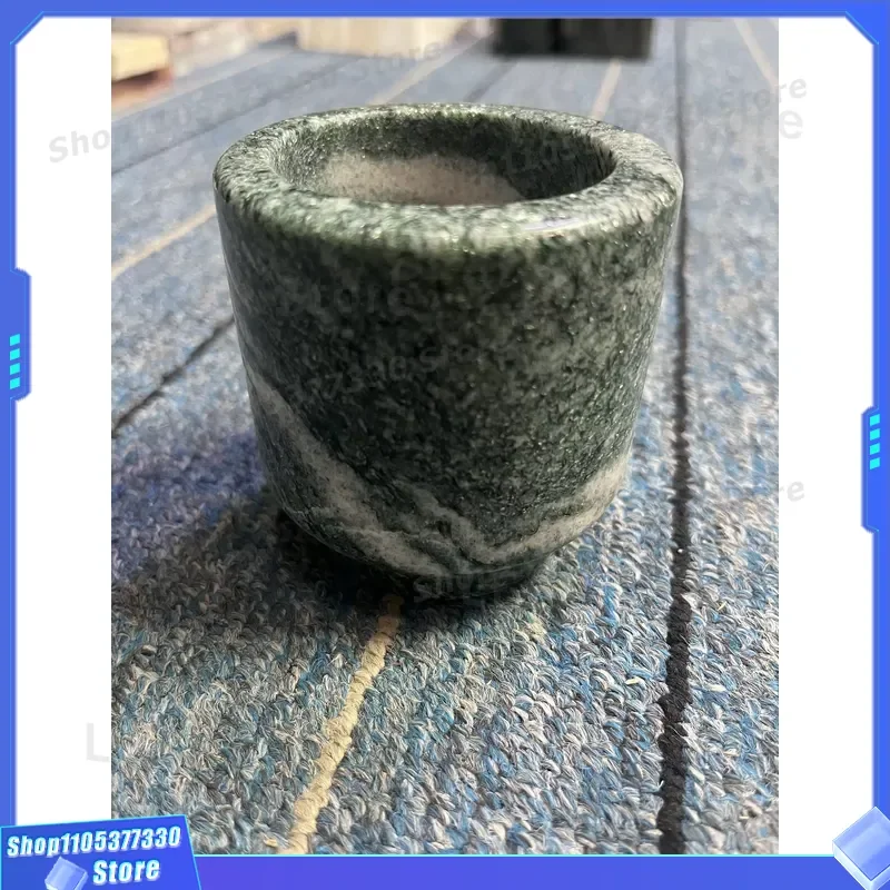 Natural Marble Storage Jar for Makeup Brushes and Stationery Modern Polished Waterproof Container for Villa Bathroom Decor