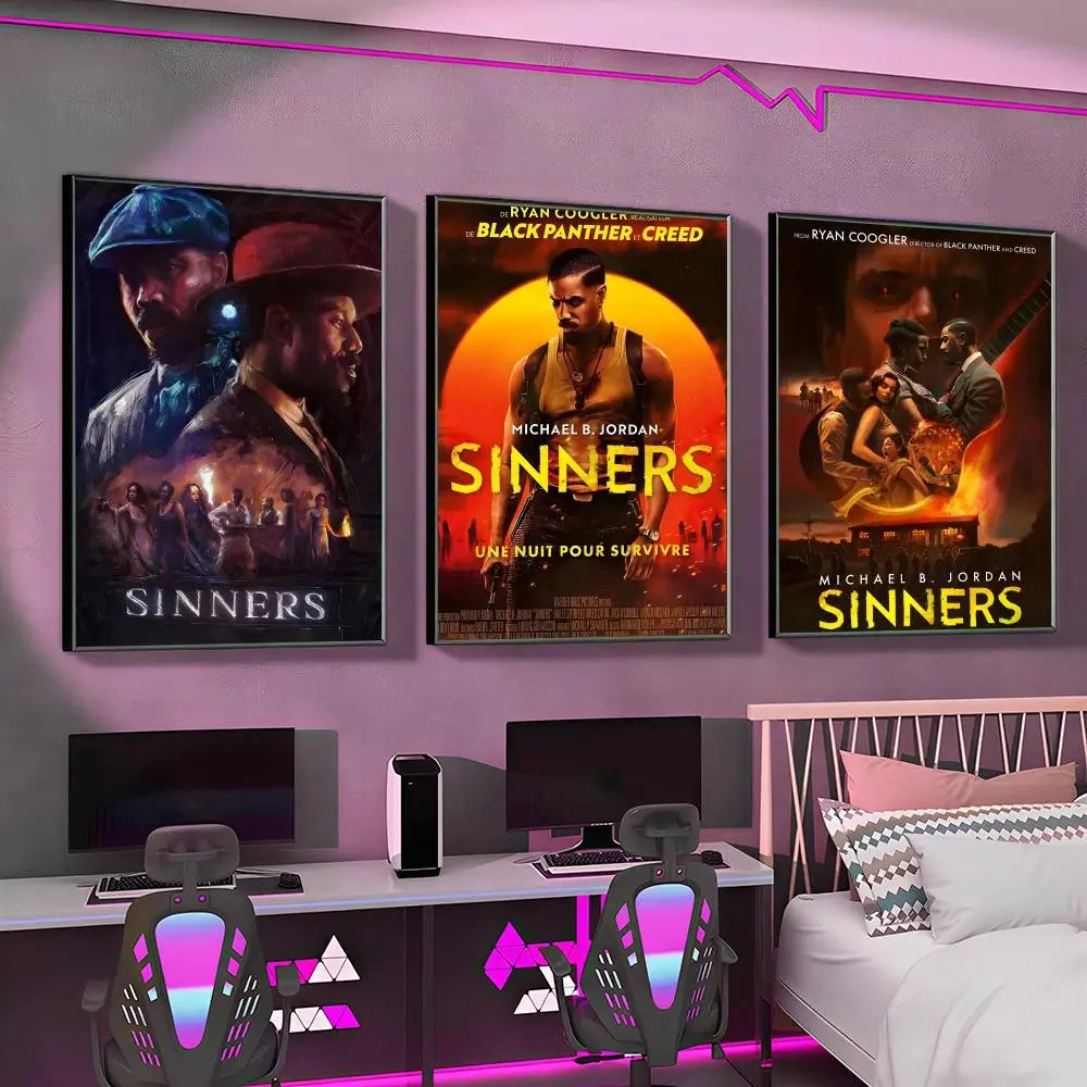 S-Sinners Classic Movie Poster Versatile HD Waterproof Wall Art Self-Adhesive Decor for Any Space Ideal Gift