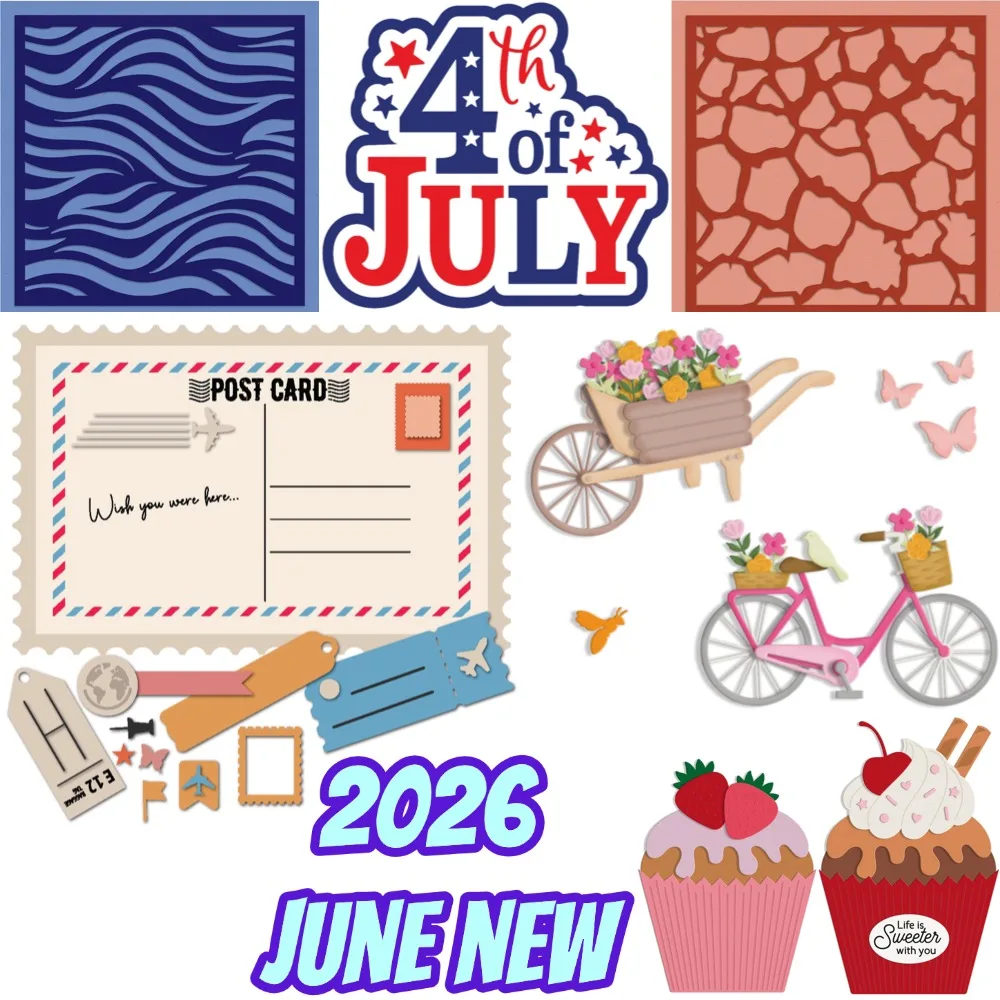 Stars & Stripes - Fourth of July Metall-Stanzformen-Set, Metall-Schneidformen für DIY-Scrapbooking, Bastelarbeiten, Fotoalbum-Vorlage, handgefertigt