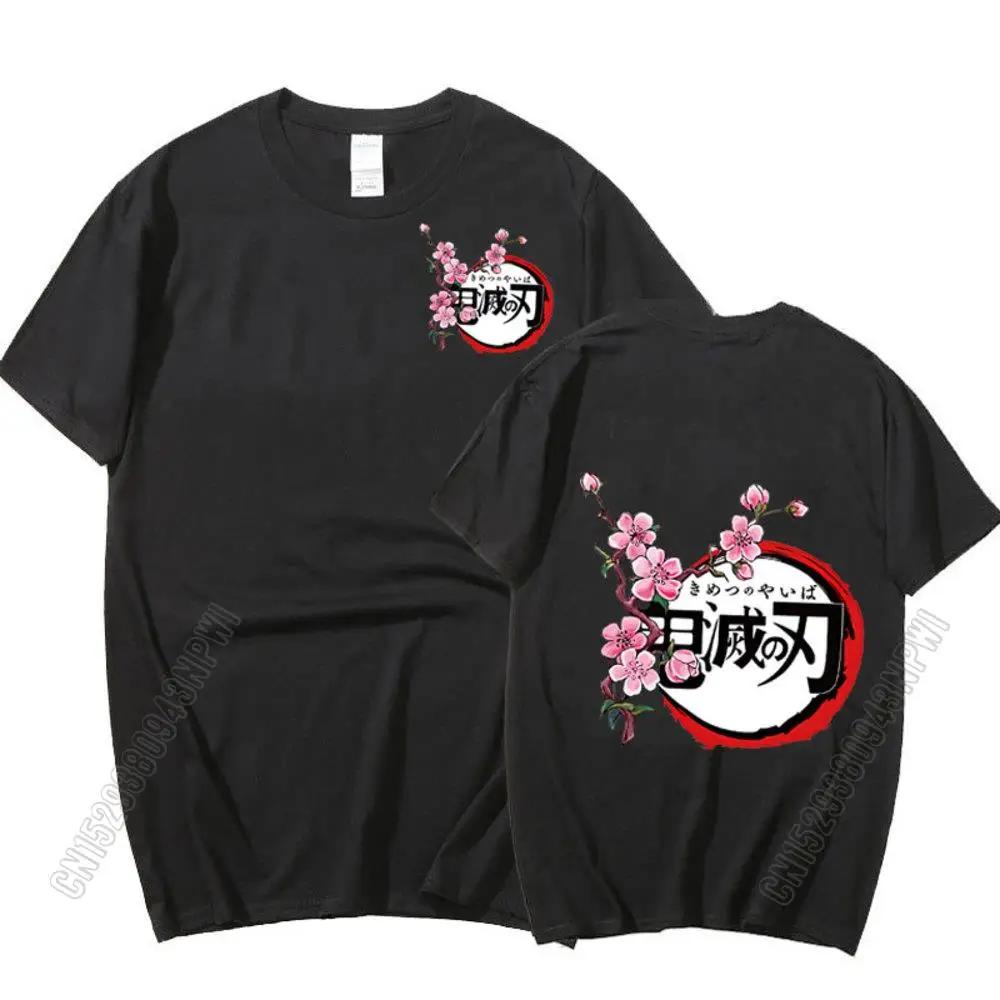 Demon Slayer Kimetsu No Yaiba Anime T Shirt Tanjirou Nezuko Shinobu Funny Cotton Ullzang Vintage Graphic T-Shirt Manga Top Tees