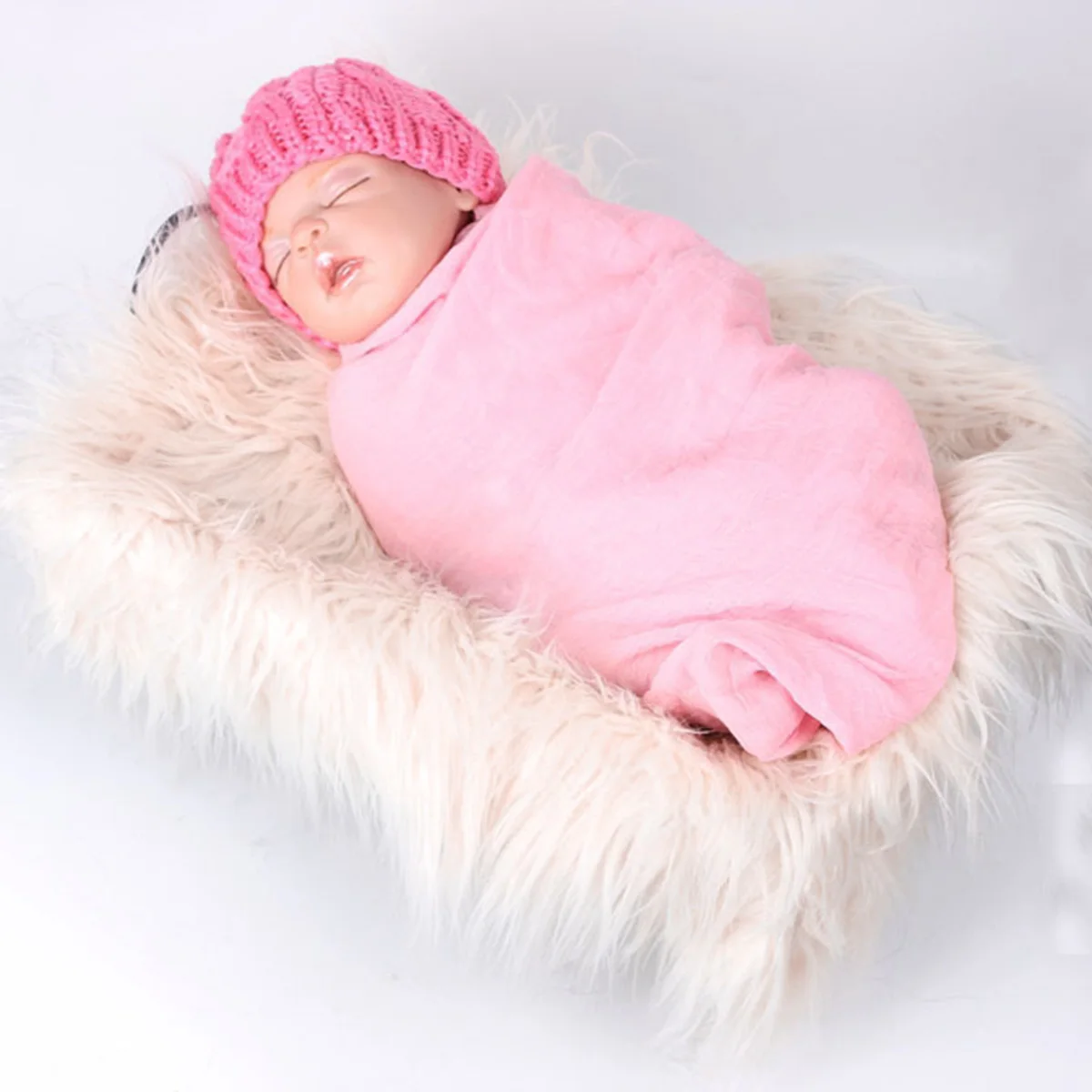 

Blanket Bath Cloths for Babies Props Infant Swaddle Baby Beige Newborn