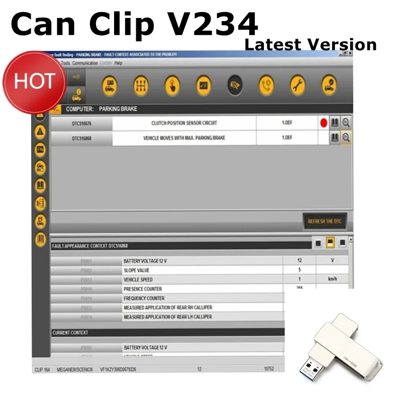 

2024Hot Sale ！The latest software Can Clip V234 For Renault Can ClipOBD2 diagnostic software+Reprog V191+Dialogys V4.72 link