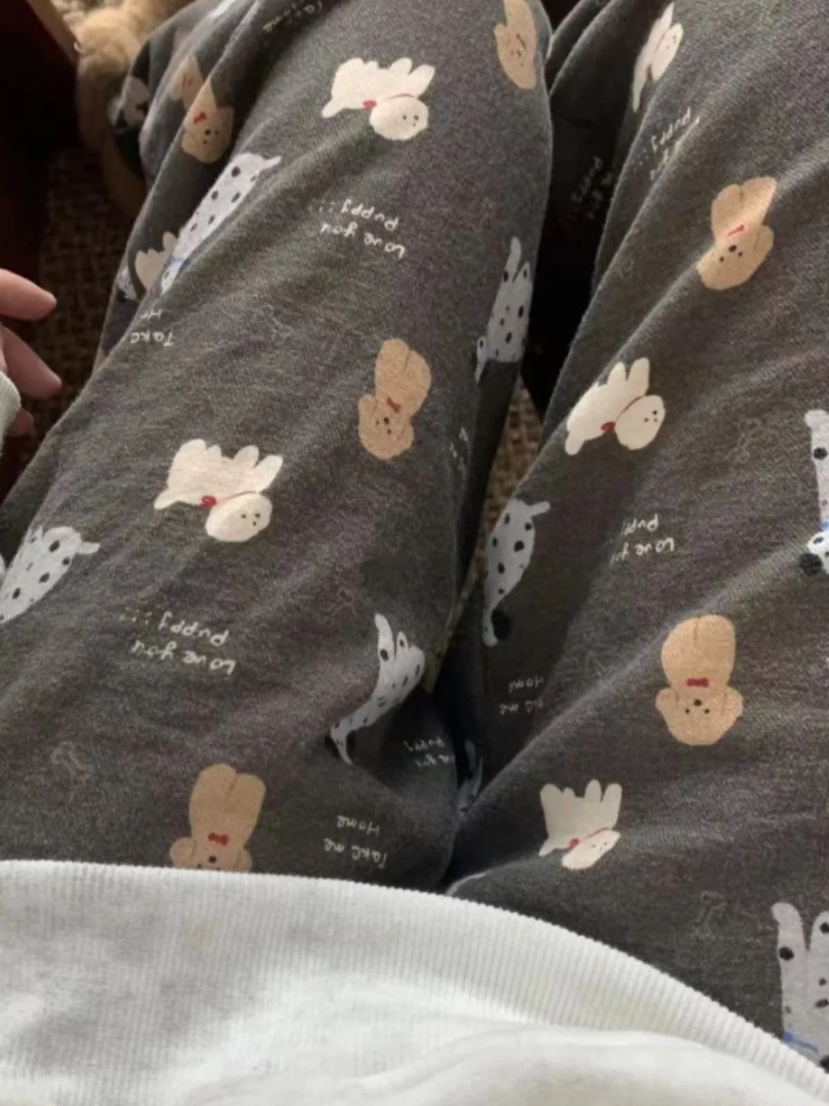 Spring  Autumn New Cotton Polished Pajama Pants Japanese Girls Ins Pure Cotton Cartoon Cute Casual Comfortable Home Trousers