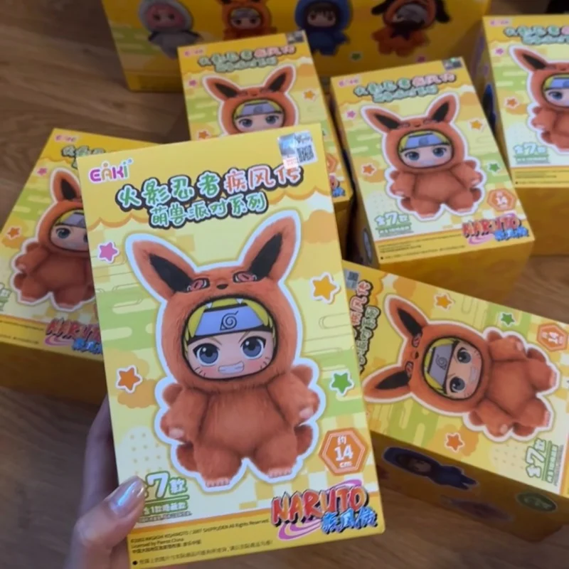 

В наличии Аутентичные Наруто Эки, милый зверь, вечерние Наруто Саске, виниловая плюшевая слепая коробка, декоративные подарки для косплея, коллекционные игрушки