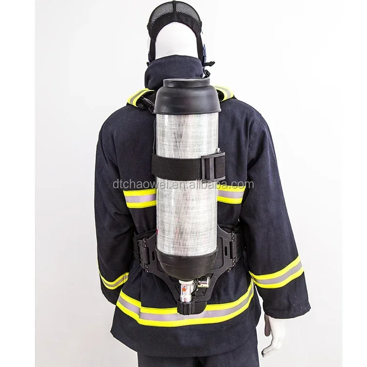 Full Face gas respirator Self-contained breathing apparatus Closed Circuit SCBA system with CE approval