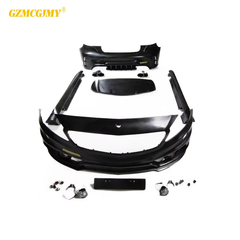 For Mercedes-benz A-class W176 Upgrade Wd Style Body Kit Car Bumper Side Skirt Body Parts Full Set