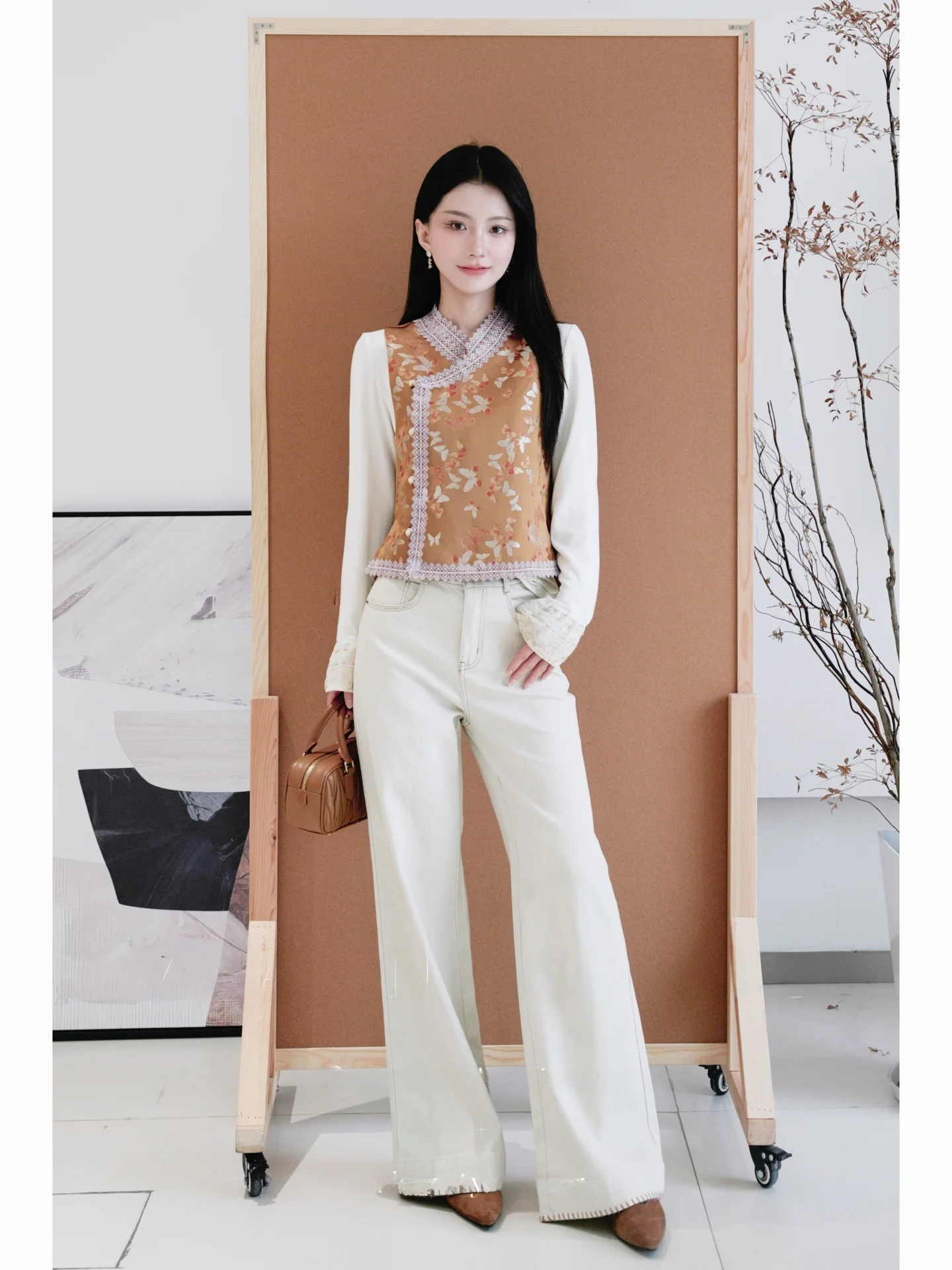 

New Chinese Sle Early Autumn National Sle Hundred Pattern Ele Women's Jaet Top Outerwear Yang GZ