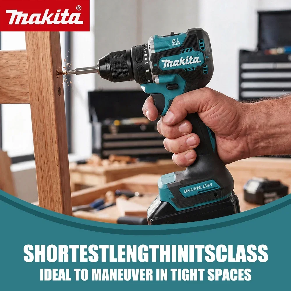 DDF487 10mm Cordless Brushless Electric Drill Driver Compact High Torque  Variable Speed Motor Tool For Makita 18v Battery Pins