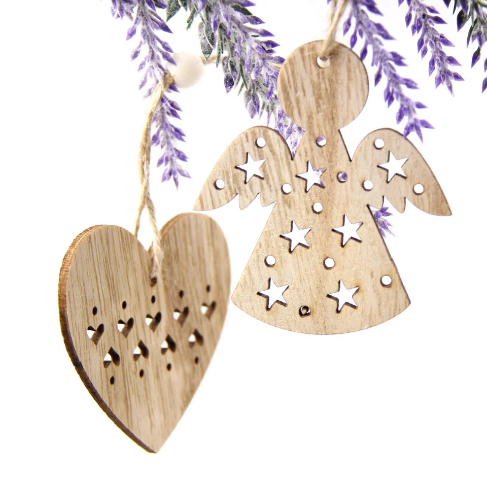 5PCS Multi-style Love Angels Cute Wooden Crafts Wedding Valentine\'s Day Party Children Birthday Party Decoration Supplies