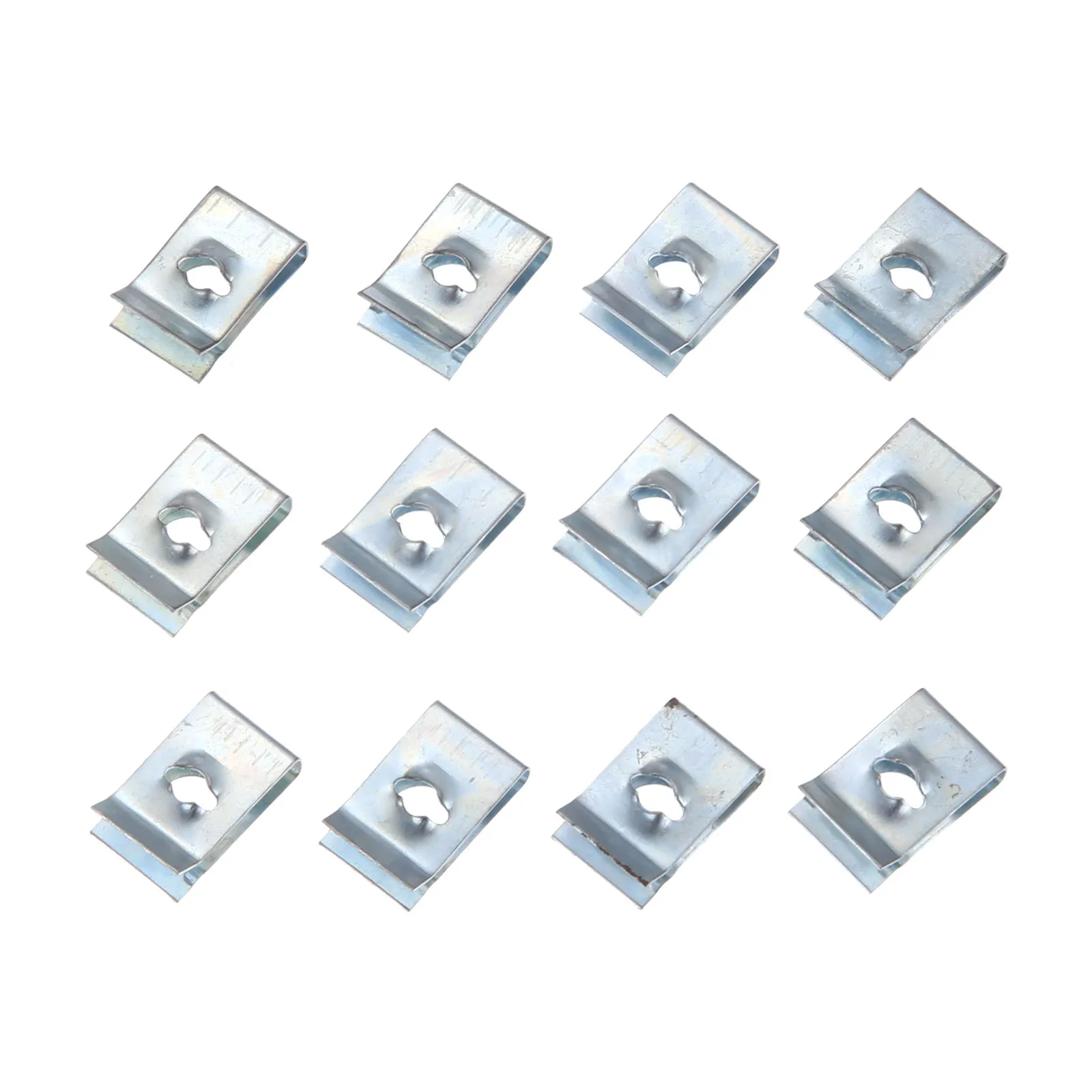 

50pcs Metal U-clips Flaps Thread Forms Fastener Fit for Motor Vehicles Domestic Appliances Electrical Equipment Machinery