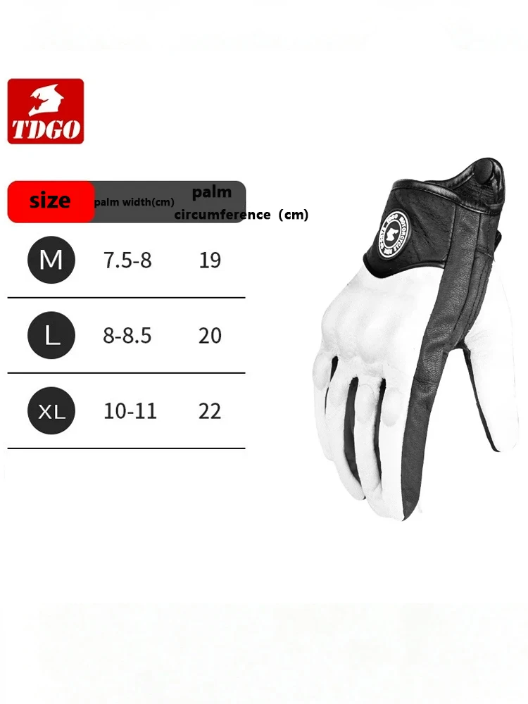 Motorcycle Breathable Racing Gloves Summer Perforated PU Leather Winter Motocross Glove Men Women Motorcyclist Protected Gloves