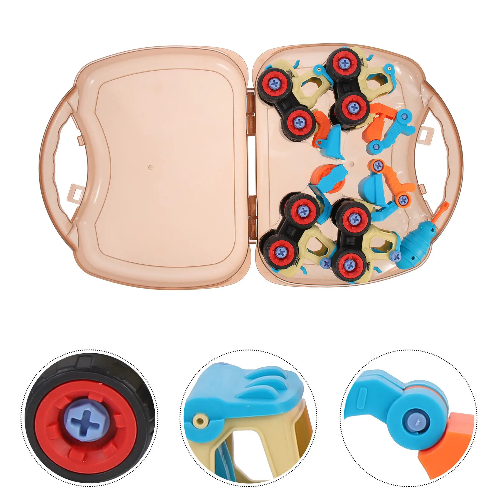 

1Set Engineering Car Hands-on Ability Training DIY Nut Assembling Plastic Vehicle for Kids Educational Construction Assembly