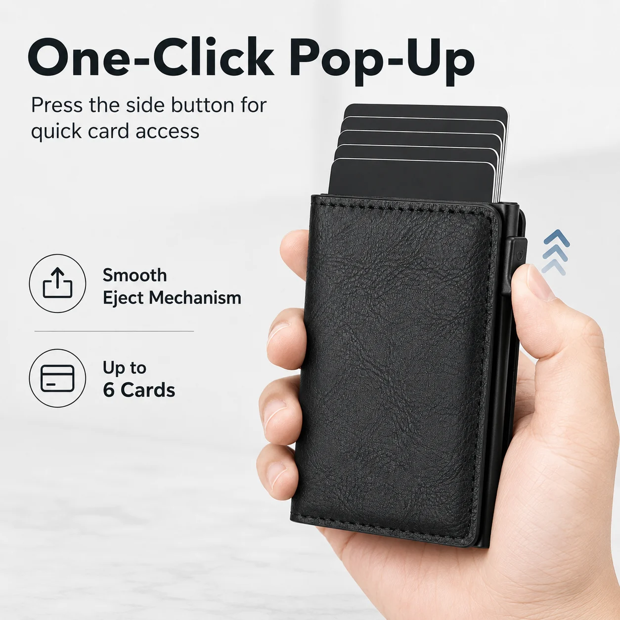 RFID Blocking Metal Aluminum ID Card Holder Men's Women's Multi-Function Designer Bank Card Wallet Fashion Business Pop-Up Purse