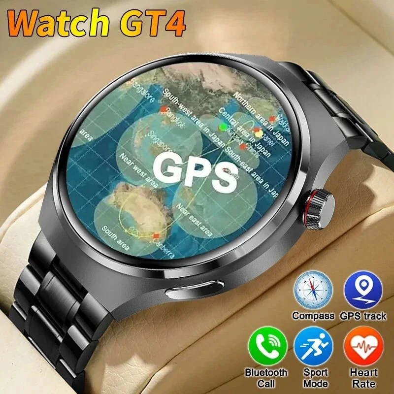 

For Huawei Watch 4 Pro Smart Watch Men 360*360 HD Screen BT Call GPS NFC IP68 Waterproof Heart Rate Blood Oxygen Smartwatch 2024