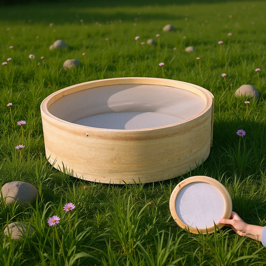 

Premium Wooden Flour Sifter Manual Baking Portable Fine Mesh Sieve For Kitchen Home Restaurant Use Multi-Functional Sifting Tool