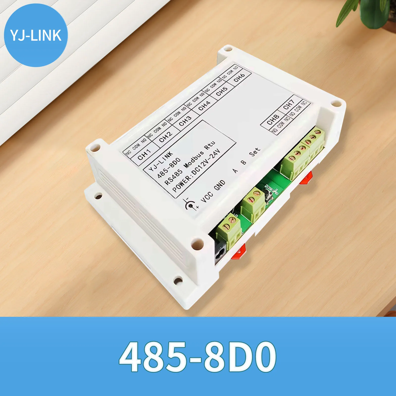 485-8DO RS485 8-channel Relay Remote Control Switch Delay Output Module Modbus Rtu