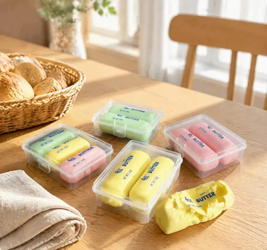 Butter Stick Wax Cracking Squeeze Toy Crackable Texture Crispy Feel Crunchy Sound Ball Cheese Handmade Craft Soft Gel Fidget Toy