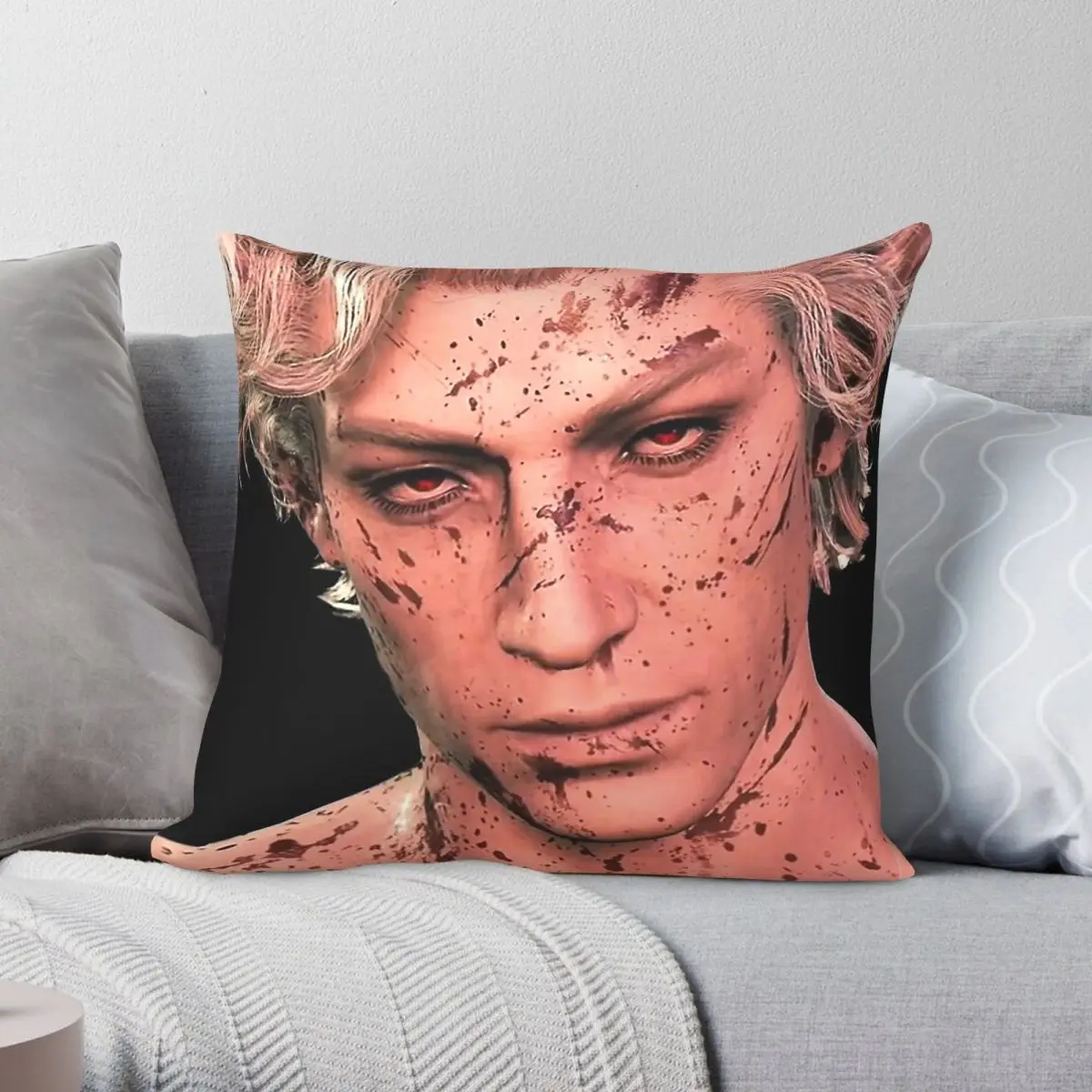 Baldur's Gate 3 Astarion Sheeeeeeeesh Square Pillowcase Polyester Linen Velvet Zip Decorative Throw Pillow Room Cushion Cover