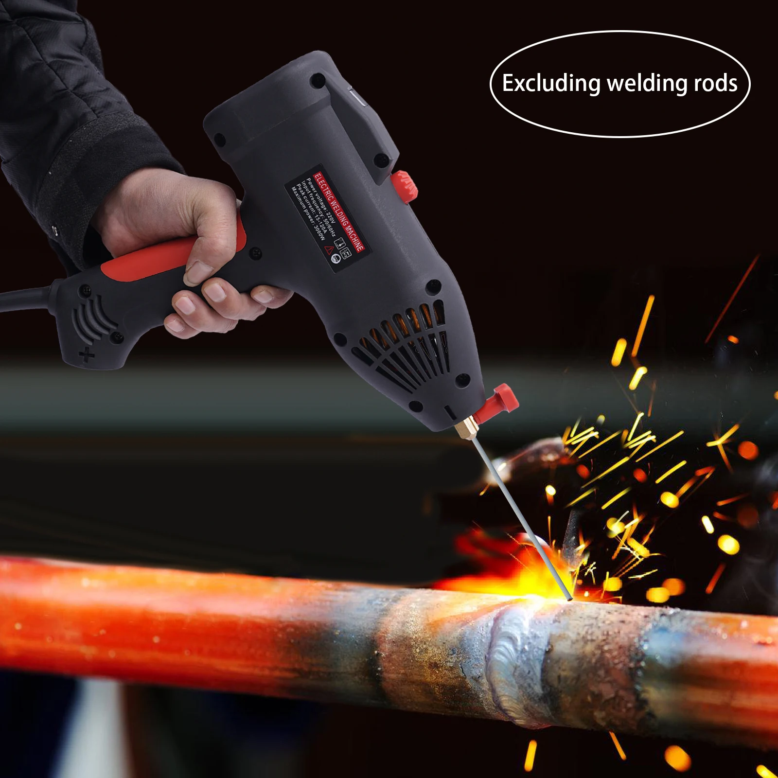 3KW Handheld Intelligent Electric Welding Machine 2-14mm Welding Thickness Mini for Iron Steel/Cast Iron Welding/Carbon Steel