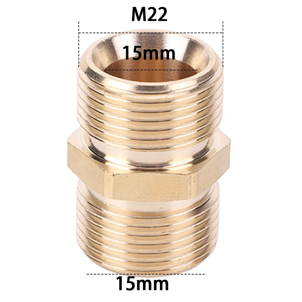النحاس جهاز تنظيف يعمل بالضغط العالي قطب مشترك موصل جهاز تنظيف يعمل بالضغط العالي خرطوم تمديد موصل M22 14/15 مللي متر الموضوع تركيب خرطوم #6