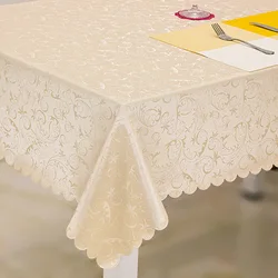 Rectangular Dining Table Cloth Waterproof Oil Resistant Scald Washable Coffee Table Cloth Hotel Restaurant Elliptical Tablecloth