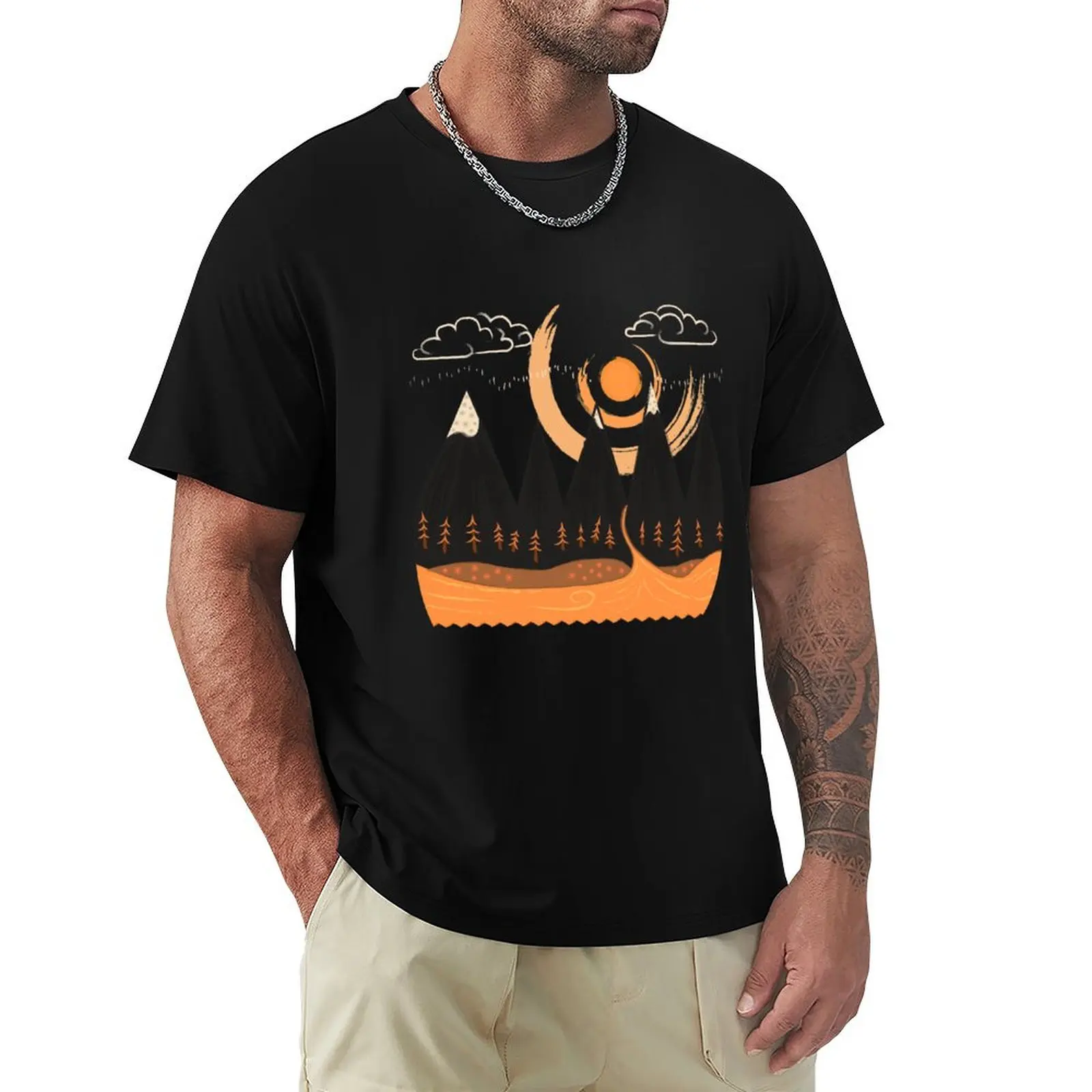 Sunny Mountain Pass T-Shirt Casual Daily Graphic Tee