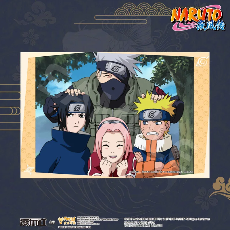 

NARUTO No.7 Team Hatake Kakashi Uchina Sasuke Haruno Sakura Ninja Official Authorization Cosplay Badge Glass Frame