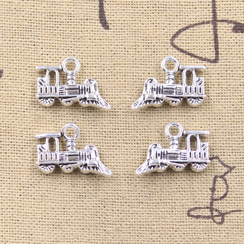 20pcs Charms Train Locomotive Railway Engine 14x18x5mm Tibetan Silver Color Pendants Antique Jewelry Making DIY Handmade Craft