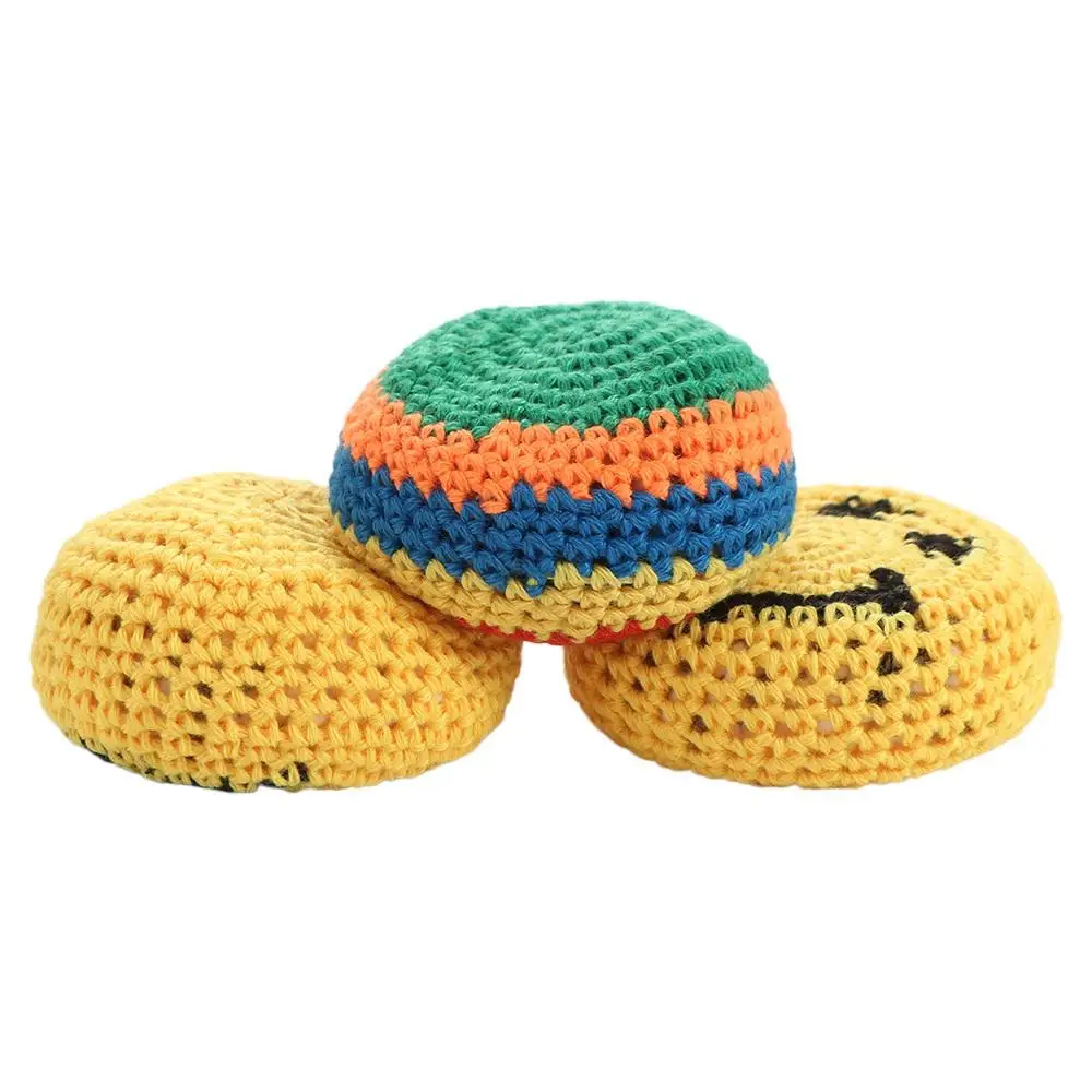 

3Pcs Colorful Juggling Balls Random Color Sphere Knitted Bean Bags Handmade Sports Toys Knitted Pom-Pom Balls Kindergarten