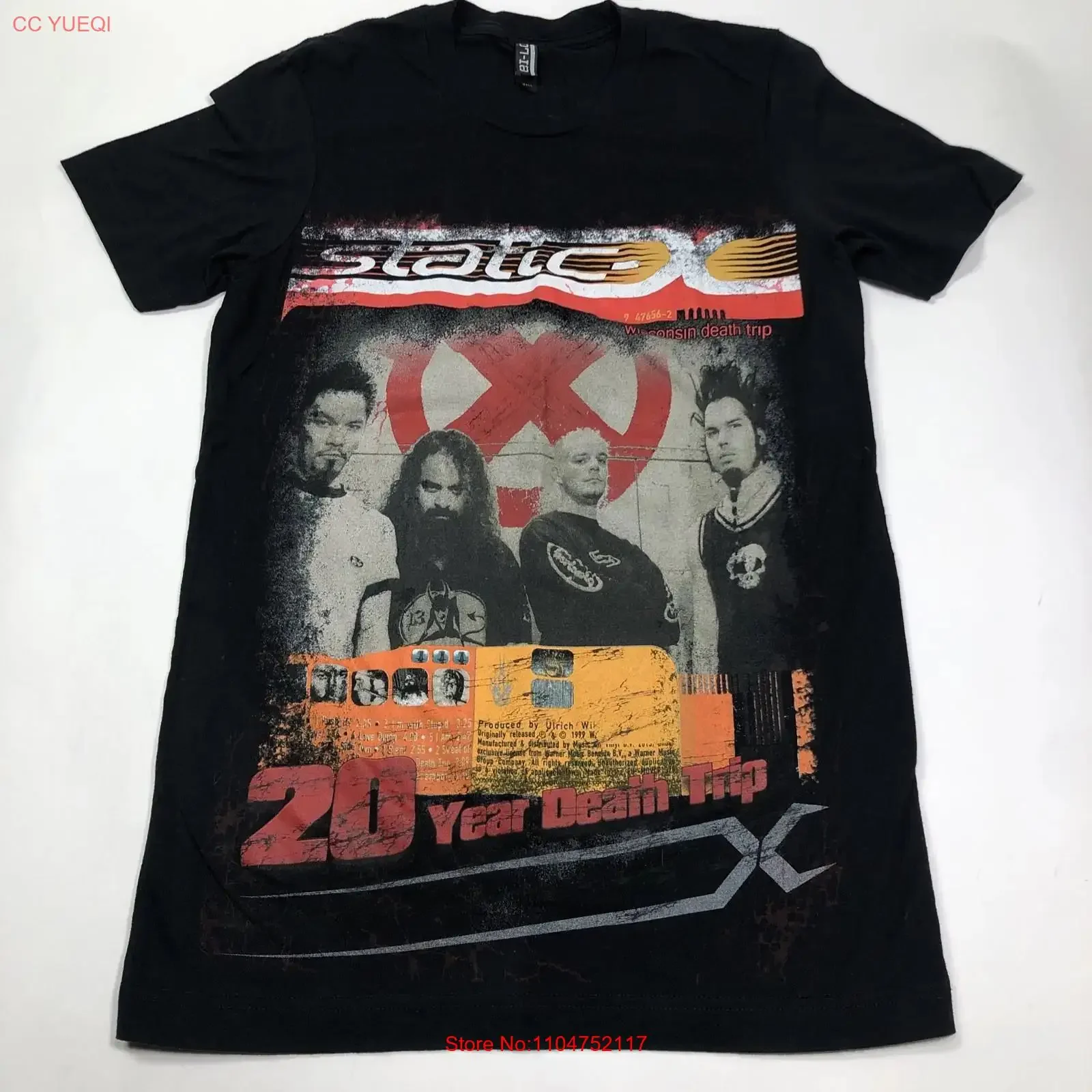 Static X Wisconsin Death Trip 2019 Tour Double Sided Small T Shirt Band Merch vintage Washed graphic Stylish Unisex streetwear