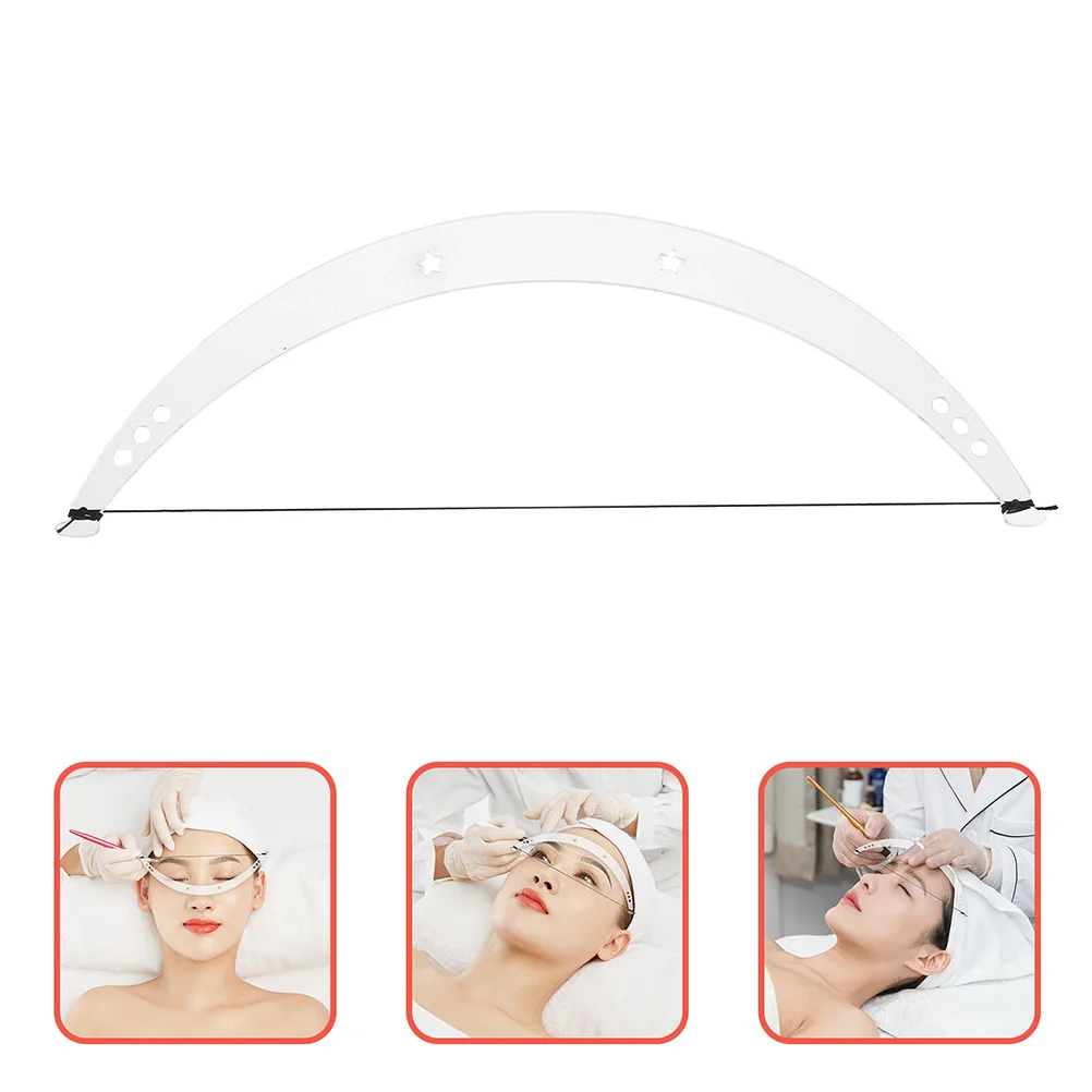 2 set riutilizzabile kit stencil per sopracciglia strumento di mappatura delle sopracciglia di precisione per la modellatura del tatuaggio guida per sopracciglia acrilico modello righello trucco