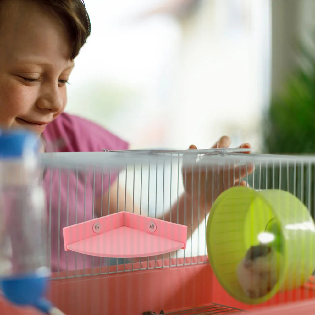 

3pcs Hamster Platform Corner Board For Small Pets Cage Jumping Board Sturdy Plastic Animal Pet Accessories