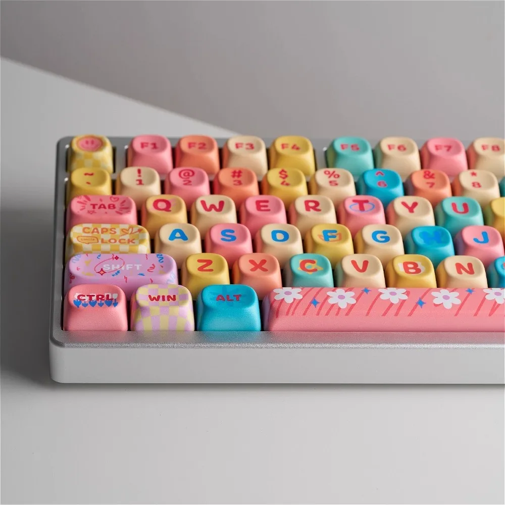

Aesthetic MOA Keycaps for Gaming Keyboard, Cherry Profile PBT Material, Custom DIY Keycap Set (100 Char)