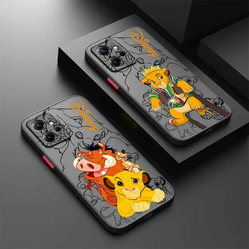 

Disney The Lion King Phone Case For Xiaomi Redmi Note 13R 13 12 12S 11 12T 11S 11E 11T 10 Pro Plus Frosted Translucent