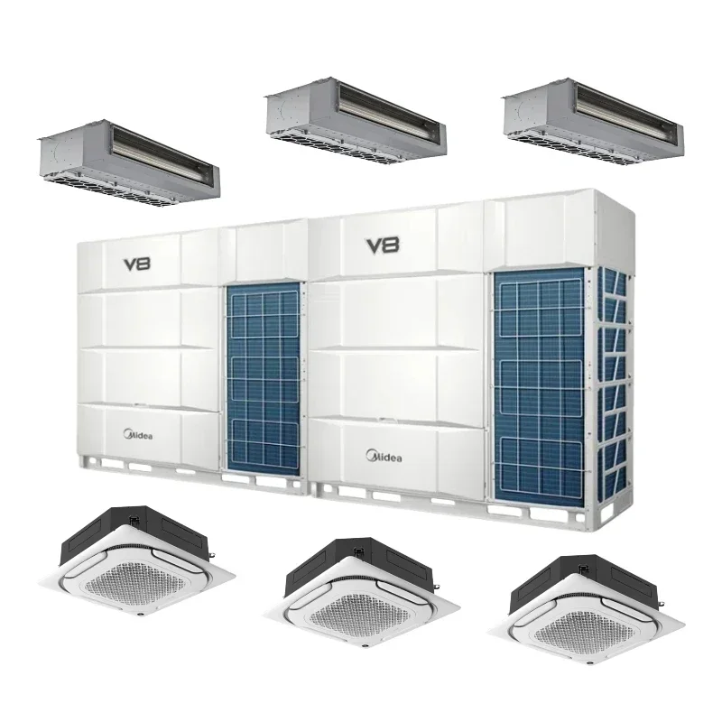 【2026】Industrial Hvac System Midea 18hp 50kw 170000btu Central Air Conditioning Price Heat Pump Vrf Air Conditioner